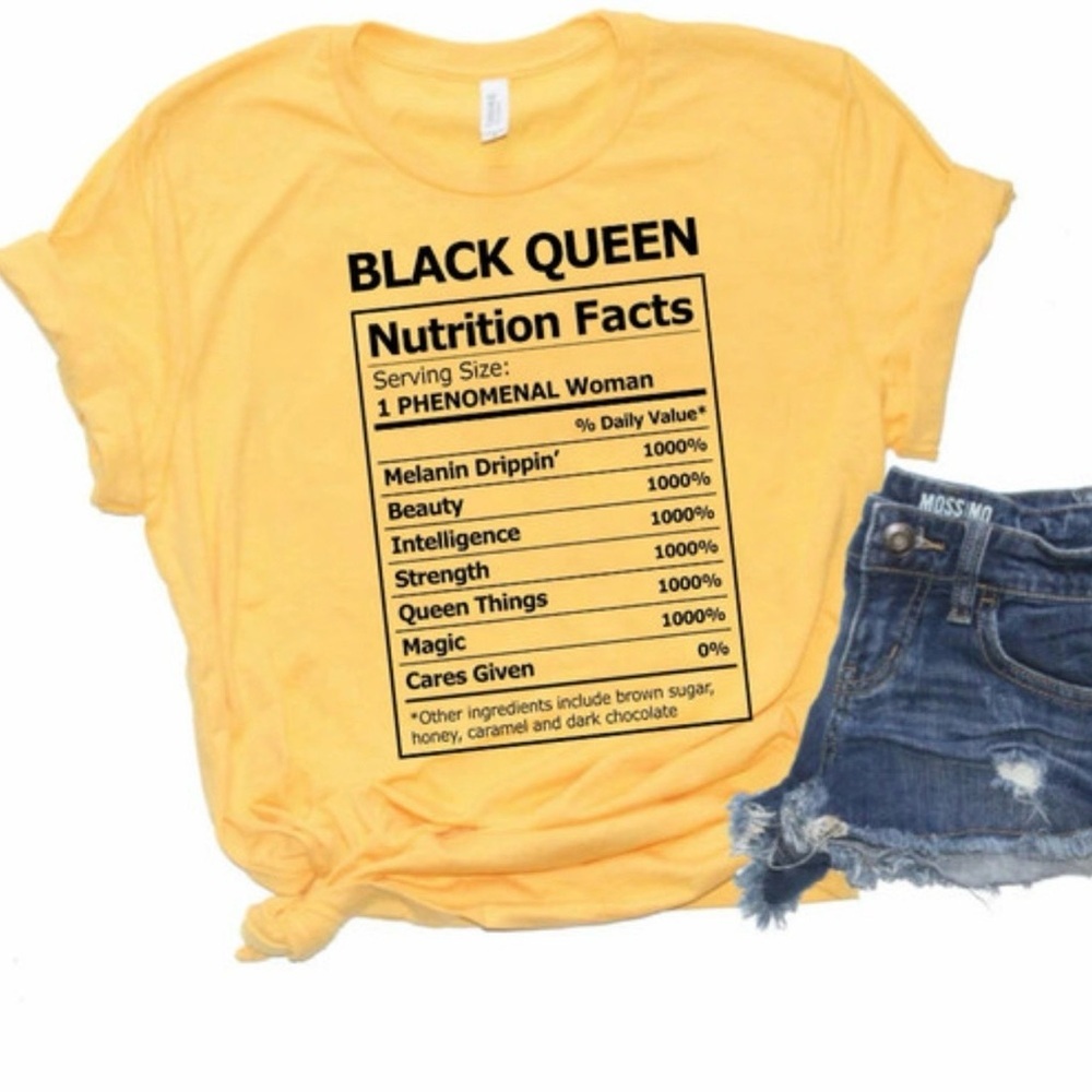 Gildan Yellow Black Queen Graphic Tee